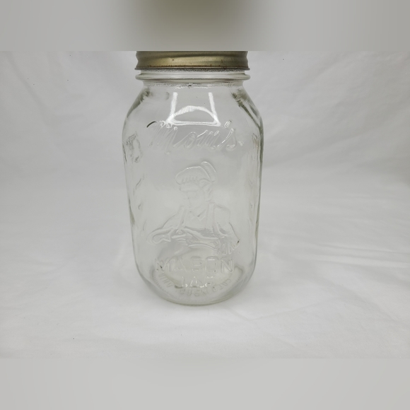 Vintage Mom's Mason Jar with lid One Quart Antique - Picture 1 of 4